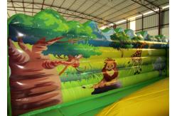 China Inflatable soft moutain sport game inflatable jumping hill with safety net supplier