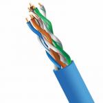 Solid UTP CMP PVC Cat5e Plenum Rated Cable 24AWG High Speed Network Cable 1000FT for sale