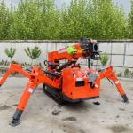 3 Ton 5 Ton 8 Ton Double Power Spider Crawler Crane With Fly Jib for sale