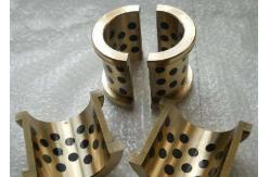 China Cylinder Flanged Cast Bronze Bearings With Solid Lubricant Plugs supplier