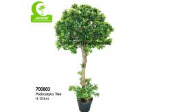 China Anti Fading Aesthetic 110cm Artificial Podocarpus Tree With Pot supplier