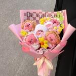 Loopy Little Beaver Plush Doll Bouquet Loopy Adorable Cartoon Plush Toy Creative Birthday and Graduation Season Gift for Those with a Girlish Heart for sale