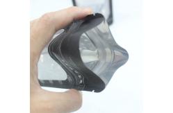 China VMPET Matte Black Stand Up Pouch 3.5g Mylar See Through Zip Bags supplier