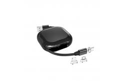 China Custom Retractable OD 3.5mm Magnetic Data Cable 3A Fast Charging supplier