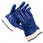 Durable Versatile Chemical Resistant Gloves Blue Nitrile Coated Gloves for sale