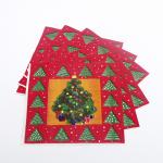 Restaurant Printed Disposable Napkins Wood Pulp Tissue Paper Serviette for sale