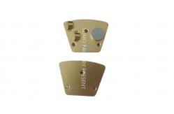 China CPS Trapezoid  1/2PCD Single Round  Magnetic Connection Diamond Grinding Shoes non-threaded supplier