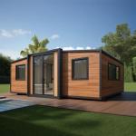 Wooden Colour Expandable Hosue Layout for 2 Bedrooms with Bath and Kitchen for sale