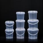 300ml 5 liter IML Customized Plastic Bucket With Lid For Honey Cookie Yogurt Butter Sauces for sale