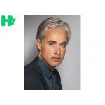 Modern Style Short Men Hair Wigs , White Color Natural Looking Wigs For Adult for sale