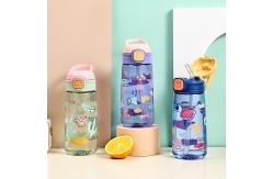 China Kids Unbreakable Leakproof PC Straw Cups Lightweight And Portable 600ml supplier