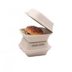 Varnished Biodegradable Burger Boxes Customized for Fast Food Packaging