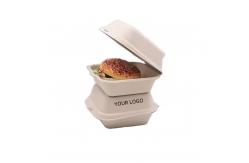 China Varnished Biodegradable Burger Boxes Customized for Fast Food Packaging supplier