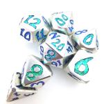 Made Dice Polyhedral Set Exquisite Carving Metal Dice Luxury Poker for sale