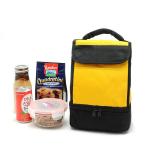 Classic gray brown series heat preservation thermal insulation fabric bag lunch fresh keeping insulated delivery cooler bag 3 bu for sale