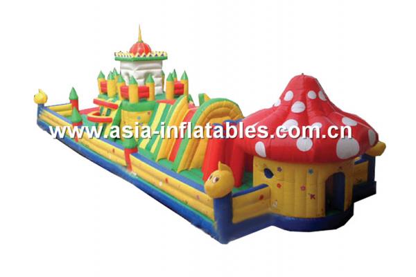 CE Approved Inflatable Obstacle Challenge In Mushroom Design For Sale