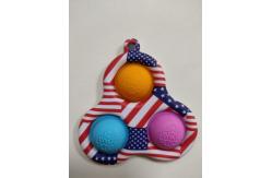 China American Flag Finger Fidget Toy triangle shape bubble FCC approval supplier