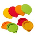 Silicone Pet Food Can Covers Customized Silicone Products Red Orange for sale