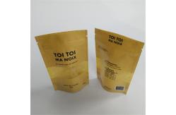 China 120mic Brown Biodegradable Kraft Paper Bag MOPP With Window supplier
