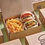 Eco-Friendly Customized Hamburger Box Biodegradable Paper Cardboard Fast Food Box