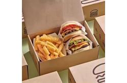 China Eco-Friendly Customized Hamburger Box Biodegradable Paper Cardboard Fast Food Box supplier