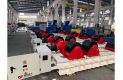 China Rubber Tyre Conventional Welding Rotator Fixed Turning Roller Bed 60t Tank Vessel supplier