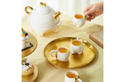 China Water Tea Brewing With Heat Resistant  Ceramic Tea Pot Set supplier