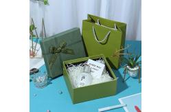 China Green Lid And Base Box Rigid Cardboard Carton Box Gift Packaging Paper Boxes supplier
