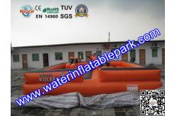 China Orange Square Inflatable Gladiator Joust / Durable Inflatable Jousting Arena supplier