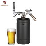 Matte Black Pressurized Mini Keg , 2L 64oz Pressurized Beer Mini Keg System for sale