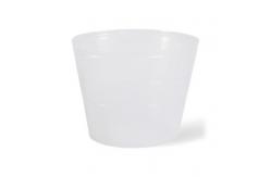 China PP Tulip 25cm Dia White Plastic Nursery Pot 8L Floor Boughpot supplier