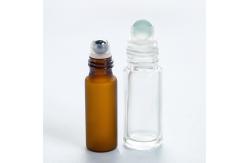 China Matte Amber Glass Roller Bottles Bulk 3 Oz 10ml supplier