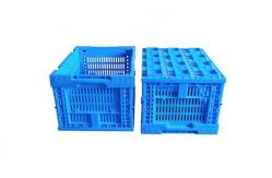 China Small Size 400*300mm Blue Fruit And Vegetable Plastic Crates supplier