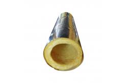 China 64kg/m3 Glass Wool Tube With Aluminum Foil Steam Pipe Insulation 25mm Thick supplier
