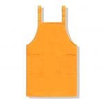 85% Polyester 200g Cooking Shoulder Apron Orange Color ODM Unisex for sale