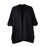 Black Ladies Casual Cardigans Plus Size With Half Loose Sleeve In Autumn for sale