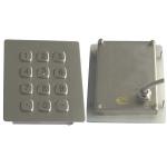12 keys dust proof  metal dot braille keypad with flat keys USB interface