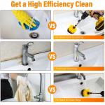 Drill Brush Attachment Set 6 Pack-Power Scrubber Cleaning Kit with Extend