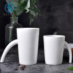 Savall Plain Coastal White Porcelain Mugs Cafes Porcelain Coffee Cup for sale