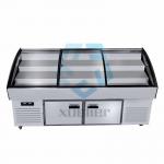 Commercial Stainless Steel Glass Door Chest Freezer 220V for sale