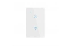 China 0.1mW Wifi Light Smart Switch 2 Gang Touch Wall On Off Waterproof supplier
