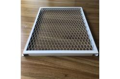 China 800x800 Mesh Ceiling Panel Aluminum Hook On 20x40mm Wire Mesh Ceiling Tiles supplier