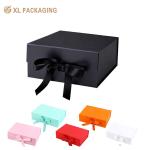 Luxury Foldable Magnetic Closure Foldable Paper Boxes , Embossed Gift Boxes With Ribbon Eco-Friendly and Customizable for sale