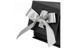 China Custom Logo UV Coating Cardboard Flip Ring Earring Packaging Box with Ribbon Design supplier