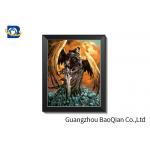 Grimace Theme 3D Lenticular Pictures With Black Plastic Frame / Lenticular Photo Printing for sale