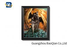 China Grimace Theme 3D Lenticular Pictures With Black Plastic Frame / Lenticular Photo Printing supplier
