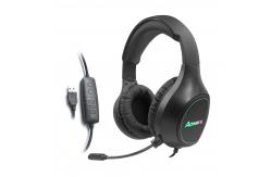 China 102DB Wired Computer Headphone With Mic USB Led Light supplier