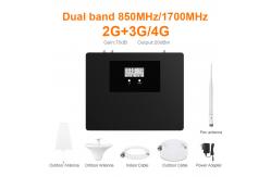 China 850MHz 1700MHz Dual Band Signal Booster Cellular Phone Repeater supplier