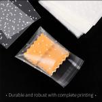 7x7cm Self Adhesive Clear Opp Bag , Banquets Polka Dot Candy Bags for sale