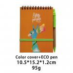 70Shts 153g Spiral Coil Notebook , 70gsm Elastic Band Notebook With Paper Pen